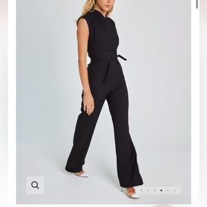 Odd muse Ultimate Sleeveless Black Belted Jumpsuit